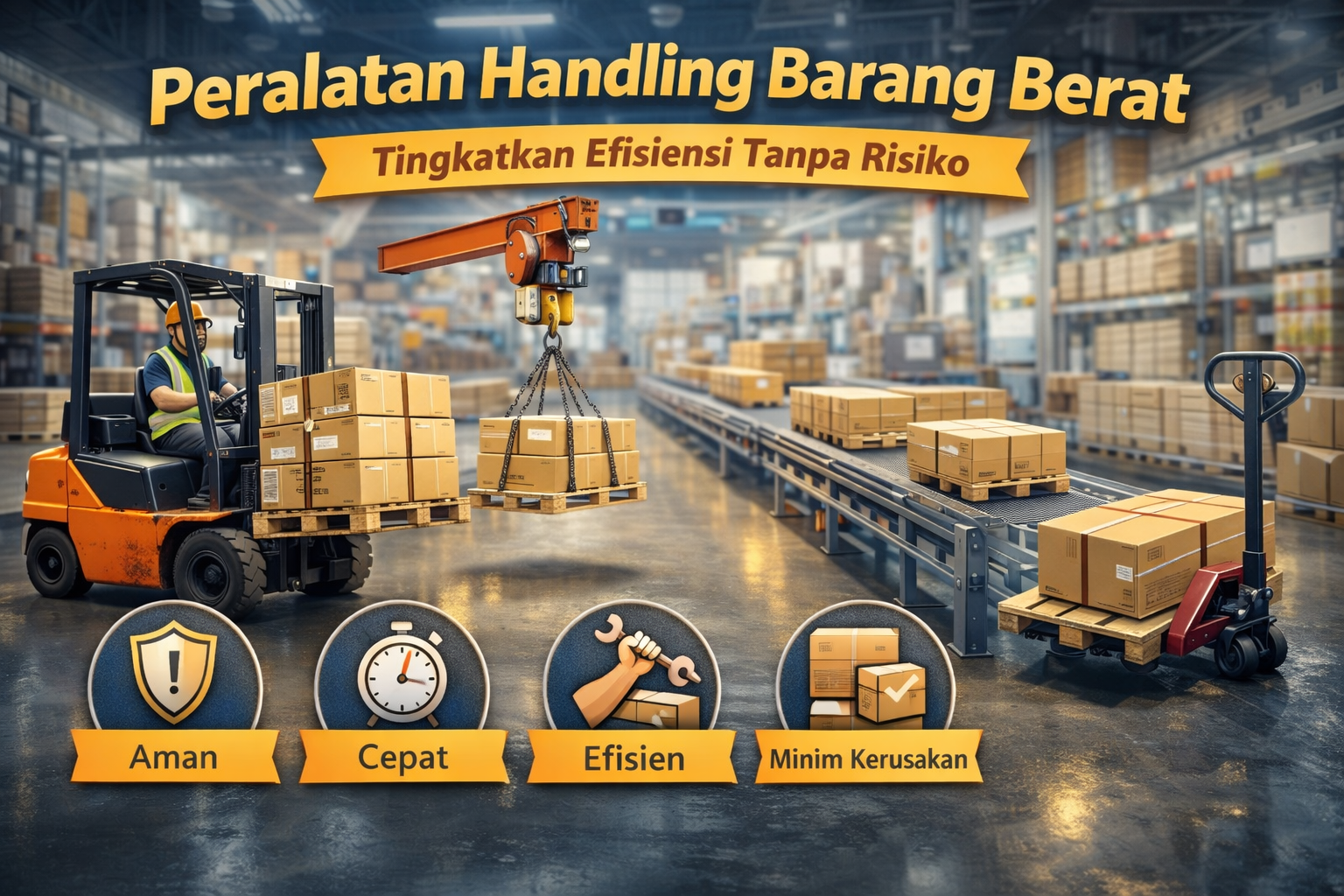 Peralatan Handling Barang Berat Tingkatkan Efisiensi Tanpa Risiko