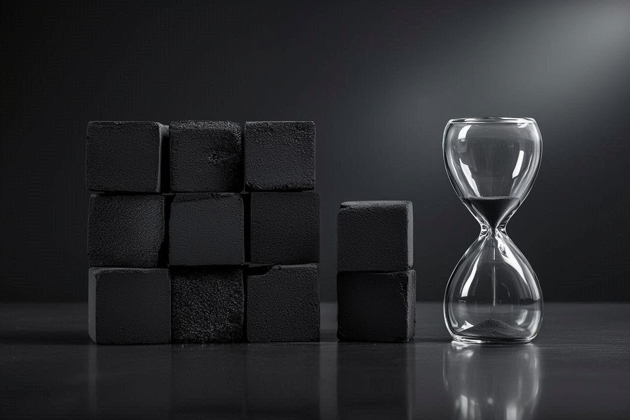 فحم جوز الهند مكعبات مدة اشتعال طويلة